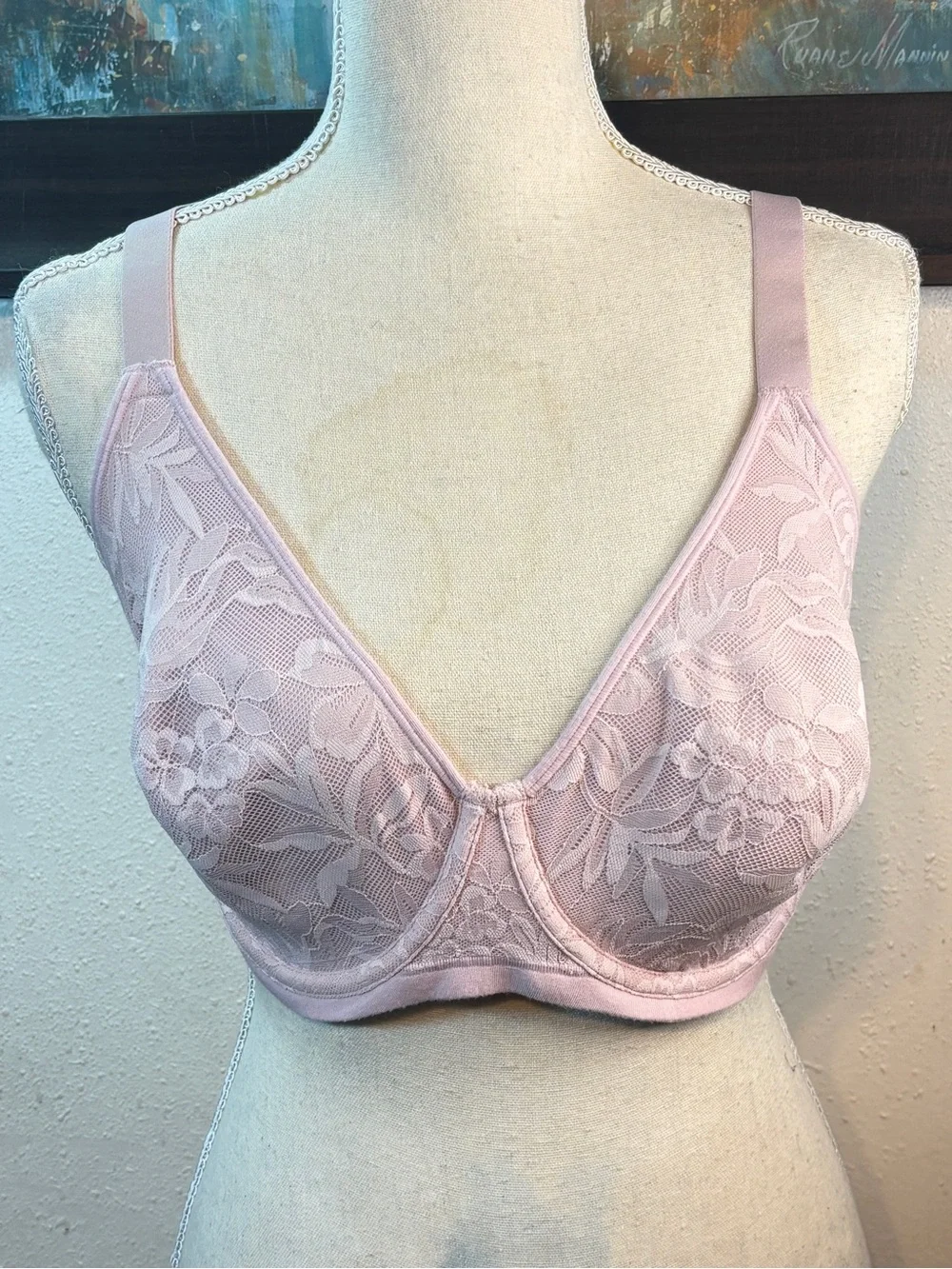 Bali Breathe Light Pink Lace Underwire Bra
